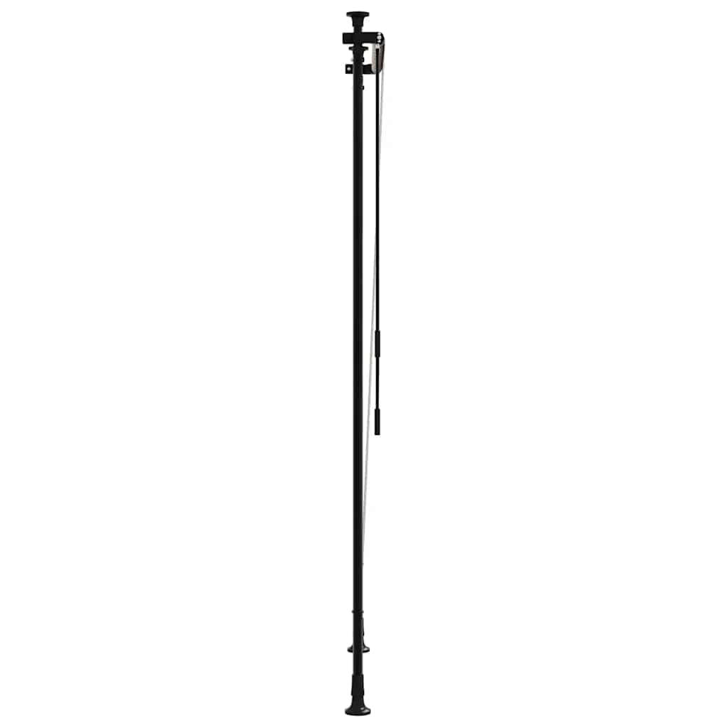 sárga és fehér szövet és acél kültéri roló 100 x 270 cm
