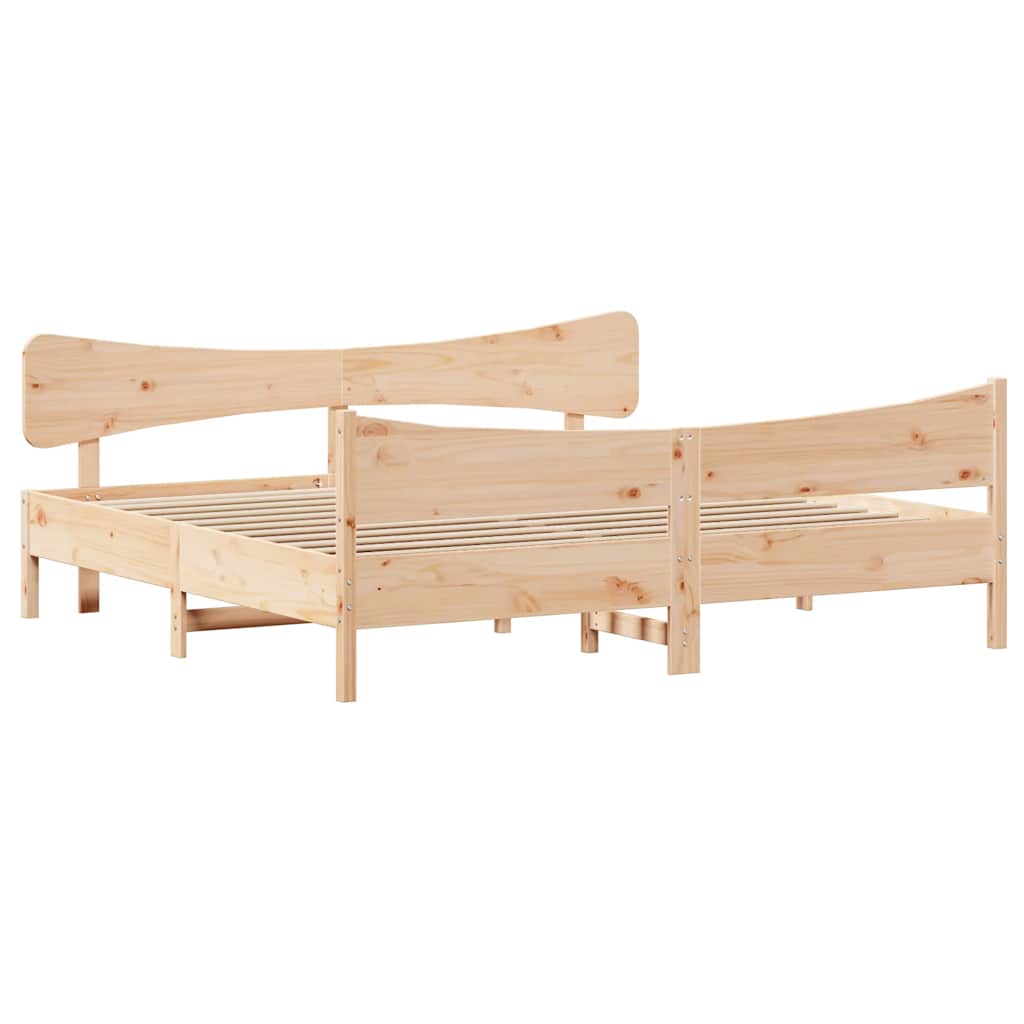 tömör fenyőfa ágy matrac nélkül 200 x 200 cm