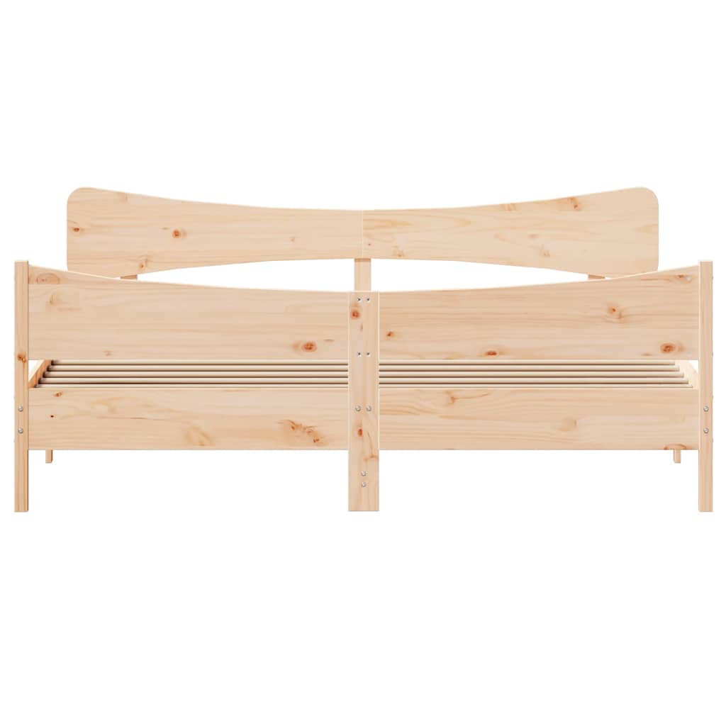 tömör fenyőfa ágy matrac nélkül 200 x 200 cm