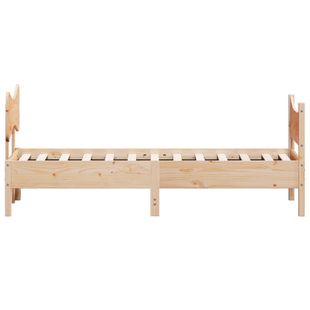 tömör fenyőfa ágy matrac nélkül 75 x 190 cm