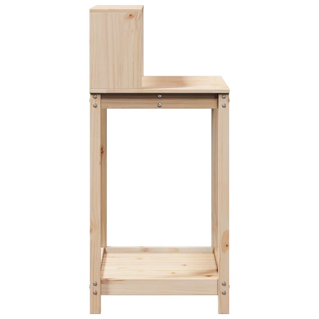 tömör fenyőfa ültetőasztal polccal 82,5 x 50 x 109,5 cm