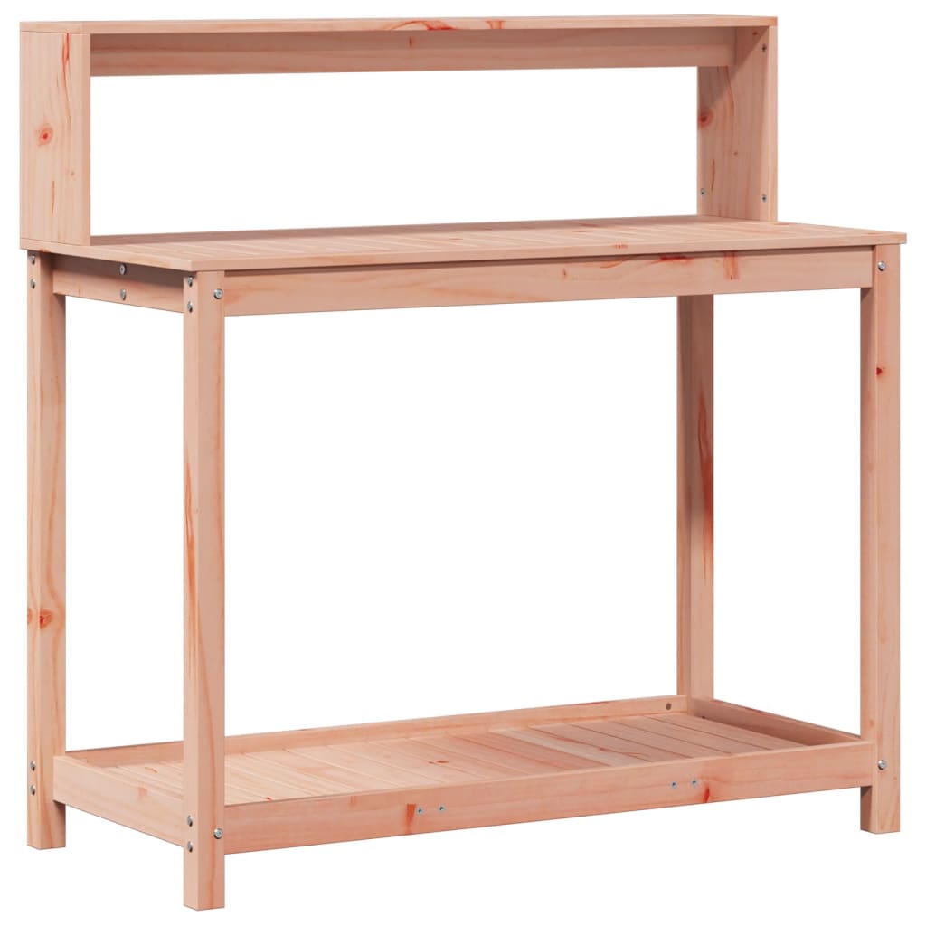 tömör duglászfenyő ültetőasztal polcokkal 108 x 50 x 109,5 cm