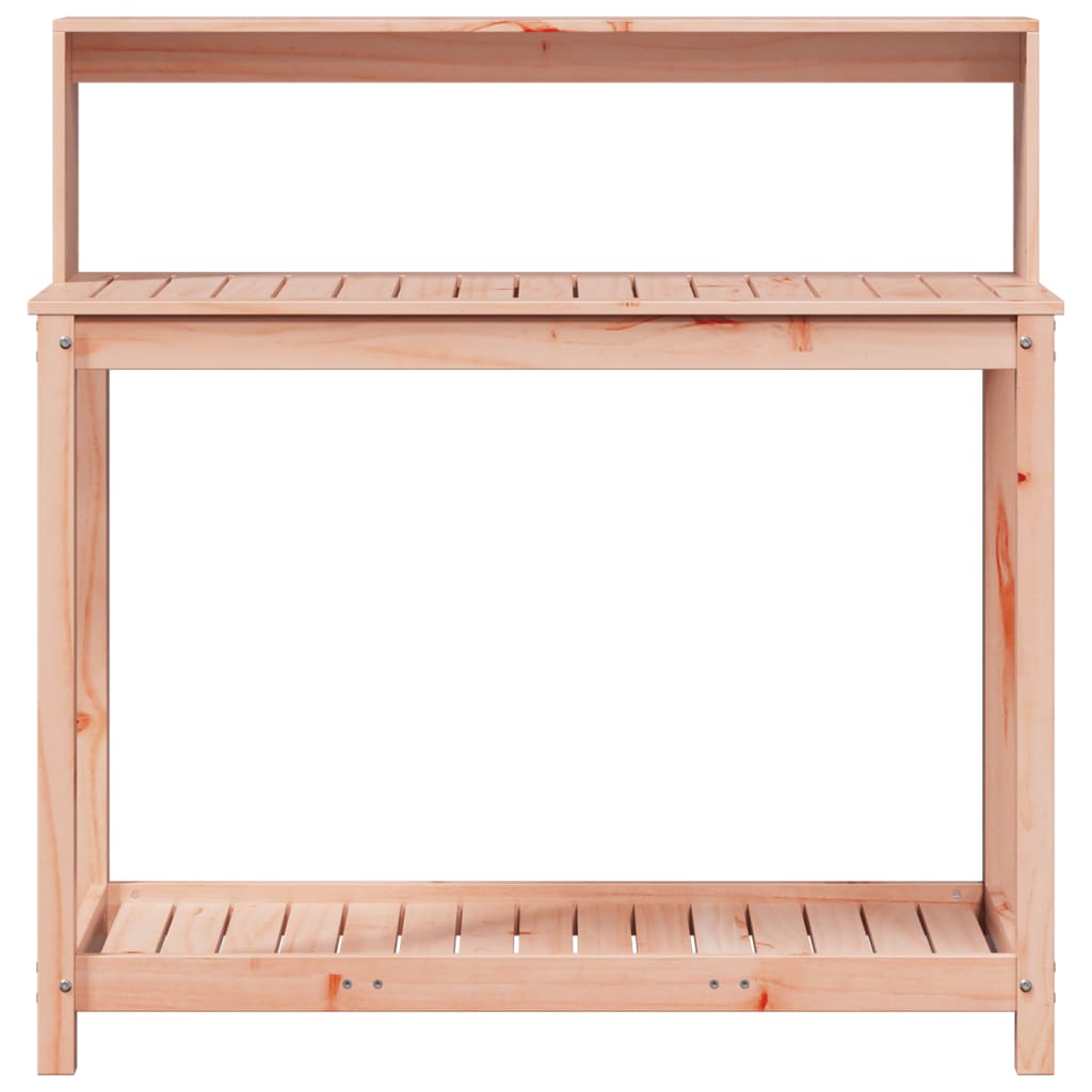 tömör duglászfenyő ültetőasztal polcokkal 108 x 50 x 109,5 cm