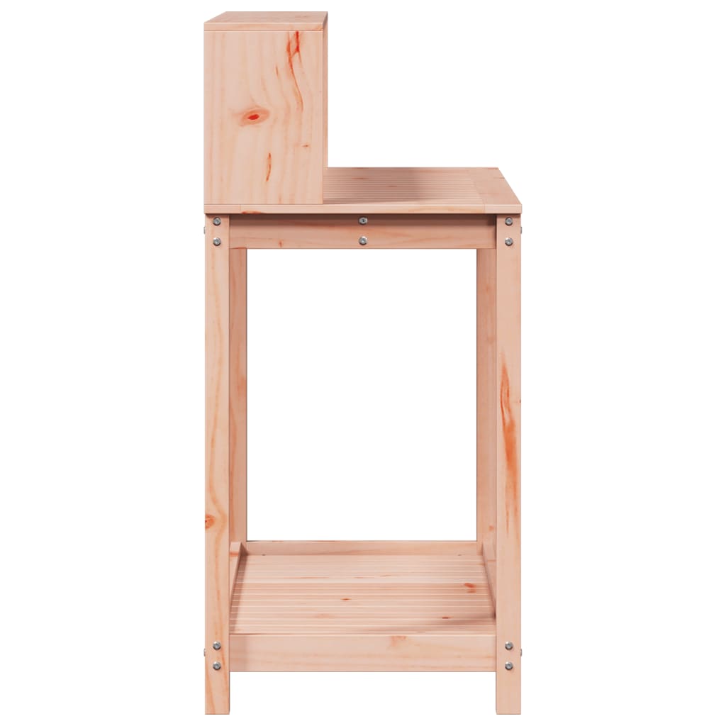 tömör duglászfenyő ültetőasztal polcokkal 108 x 50 x 109,5 cm