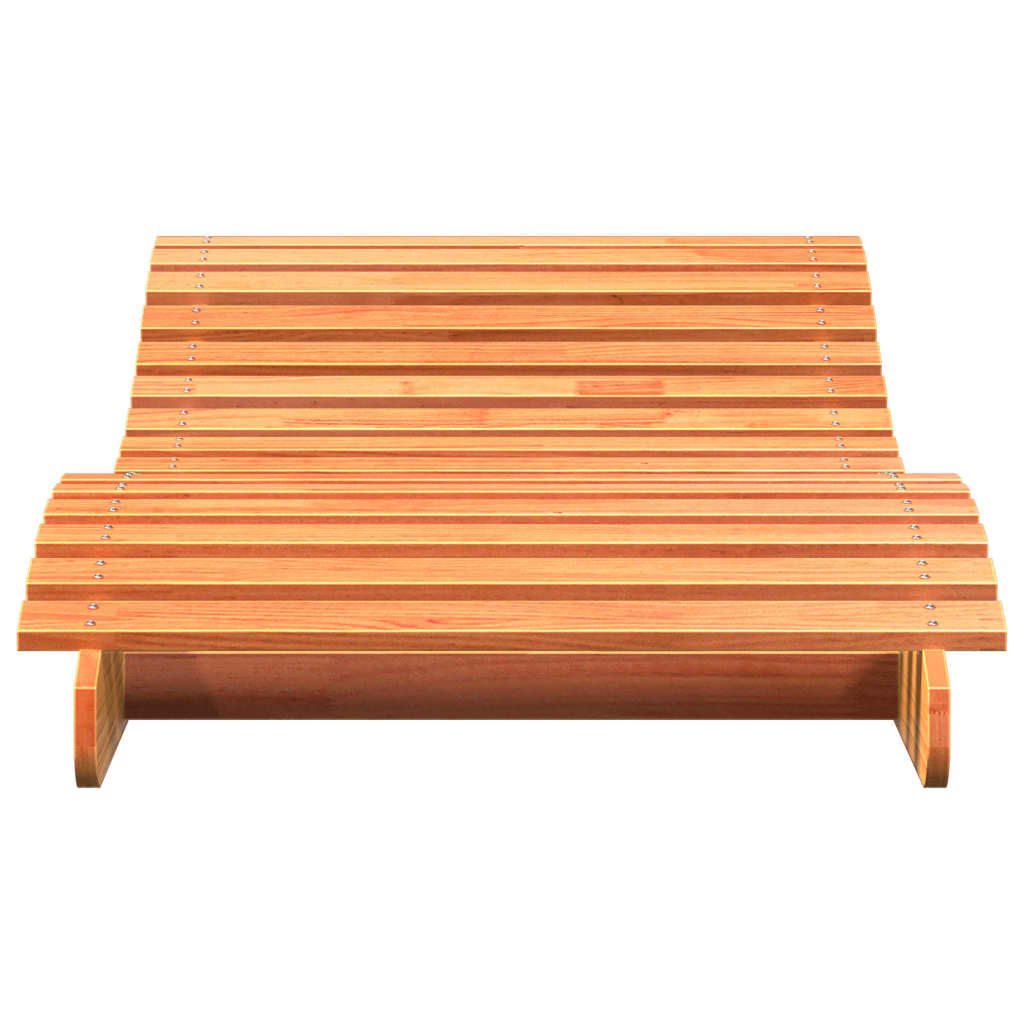 viaszbarna tömör fenyőfa napozóágy 205 x 80 x 31,5 cm