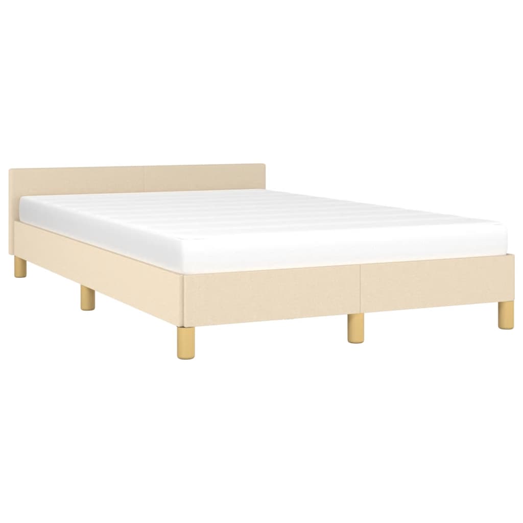 ágykeret matrac nélkül krém 120x190 cm szövet