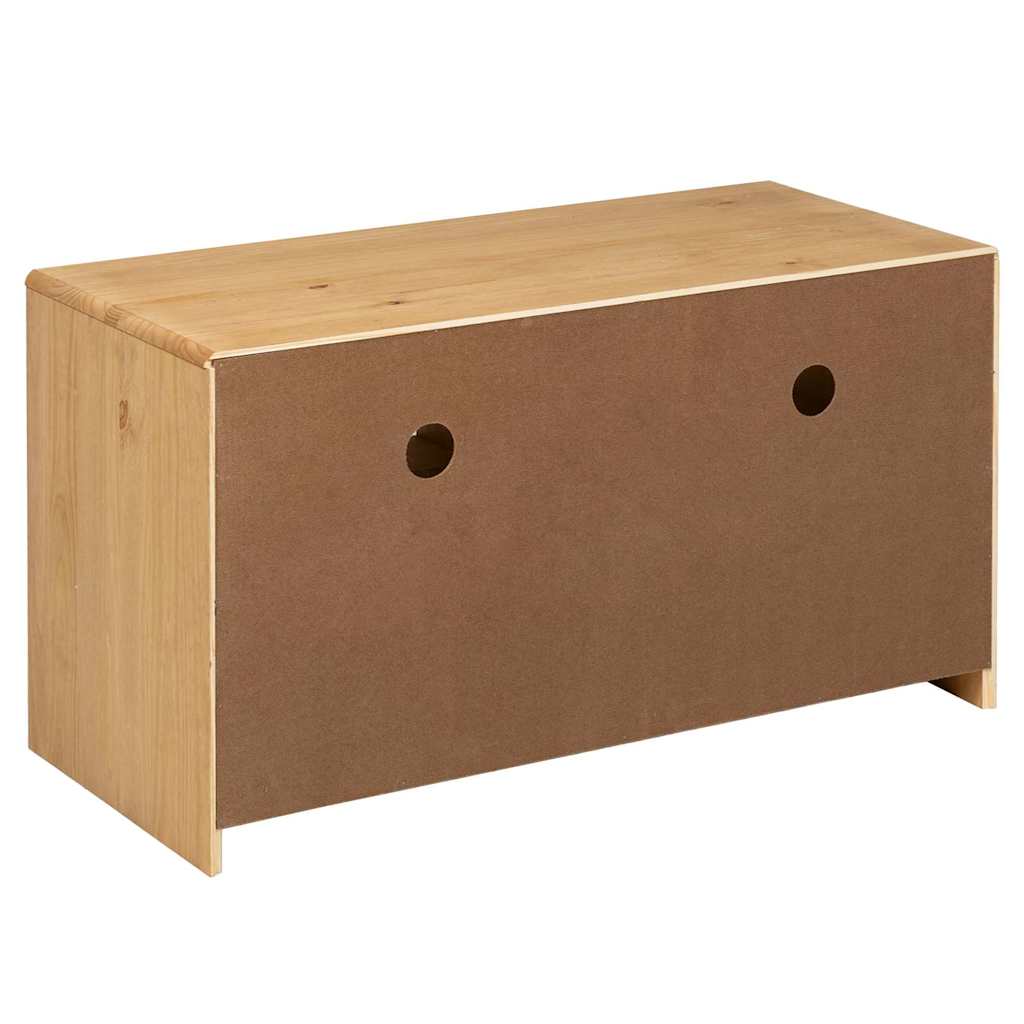 SAUDA tölgyszínű tömör fenyőfa TV-szekrény 99 x 43 x 55 cm