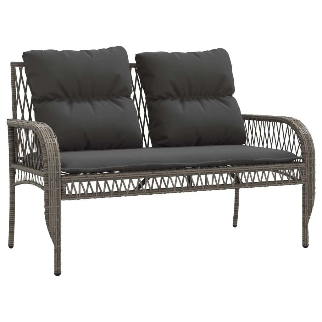 4 részes szürke polyrattan kerti ülőgarnitúra párnákkal