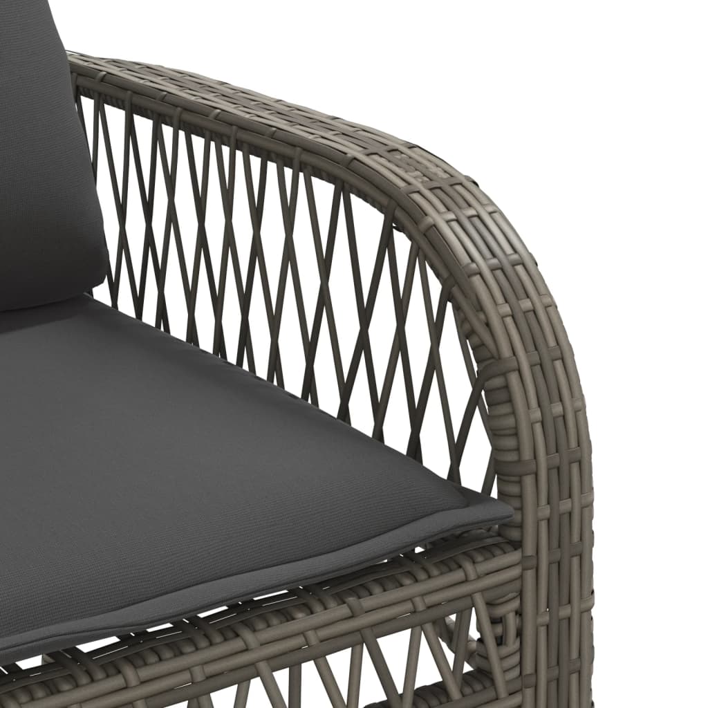 4 részes szürke polyrattan kerti ülőgarnitúra párnákkal