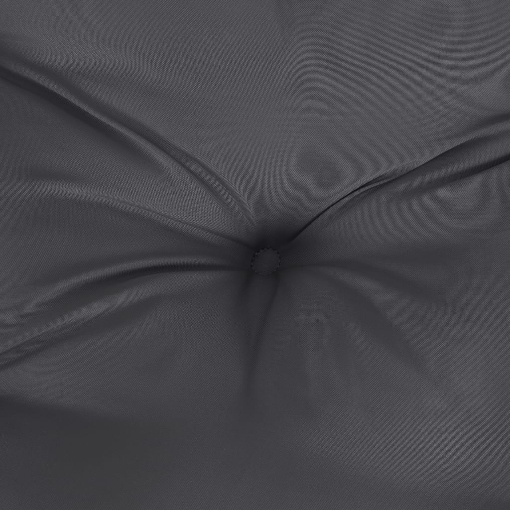 2 db antracit szövet magas háttámlájú székpárna 120x50x7 cm