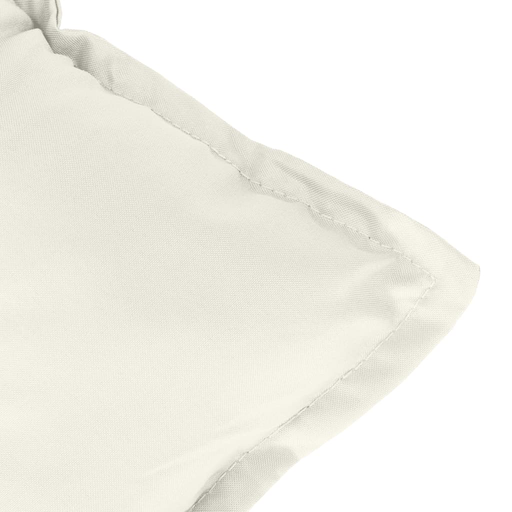 2 db melange krémszínű szövet háttámlás székpárna 100x50x7 cm