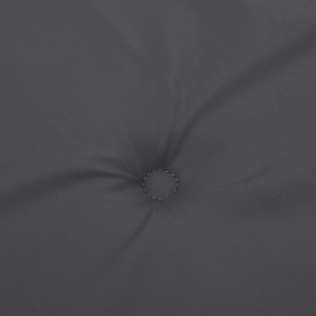 2 db antracit szövet magas háttámlájú székpárna 120x50x4 cm