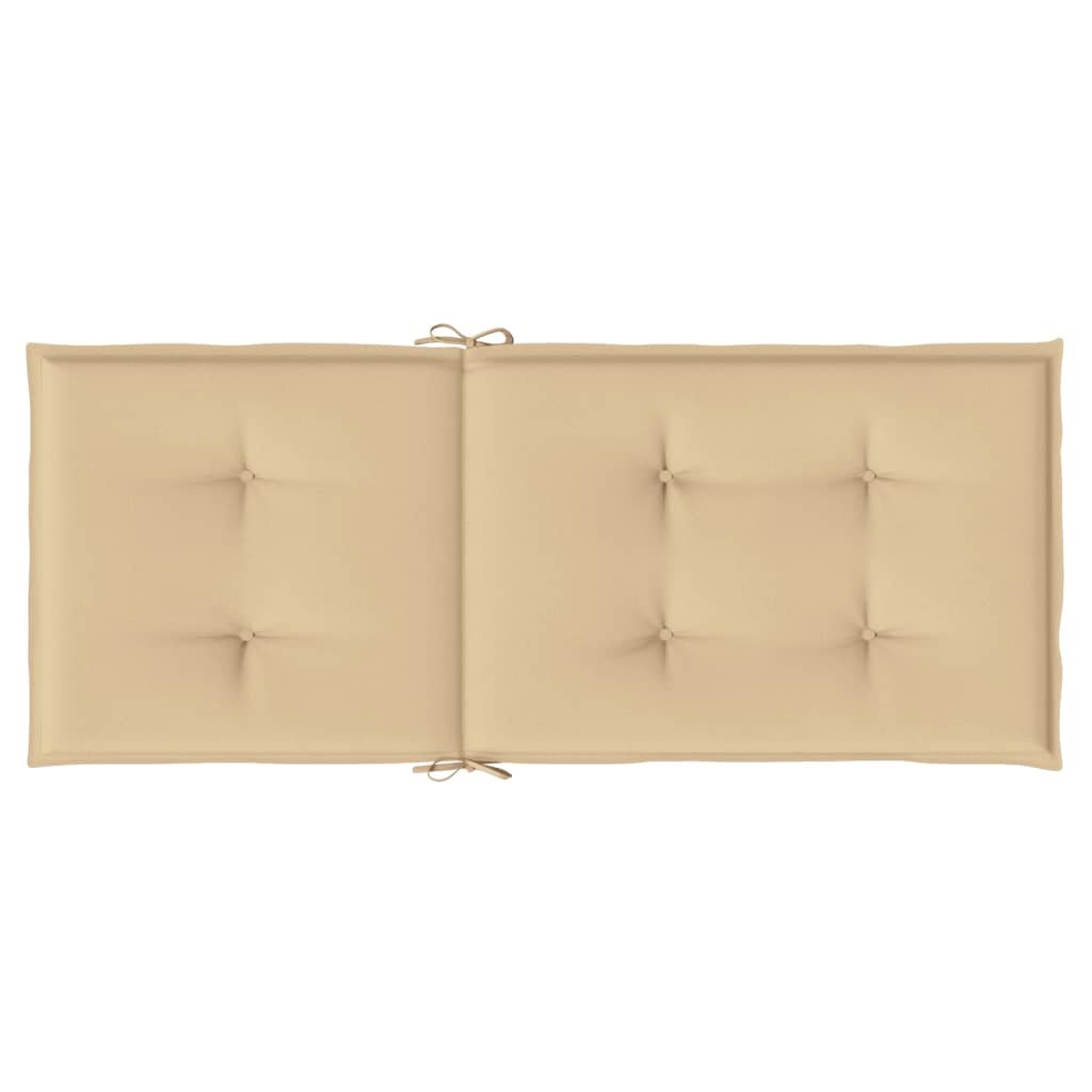 2 db melange bézs szövet magas háttámlájú székpárna 120x50x4 cm