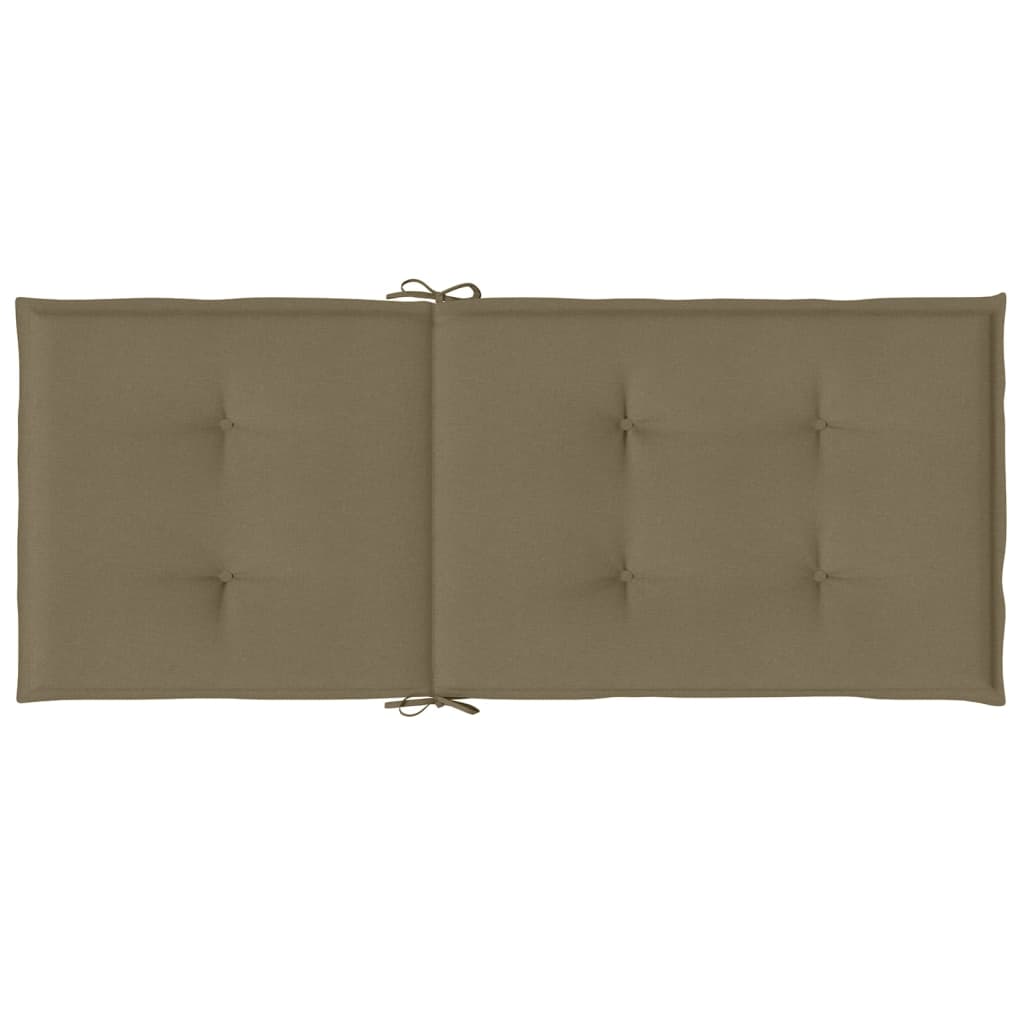 4 db tópszínű szövet magas háttámlájú székpárna 120x50x4 cm