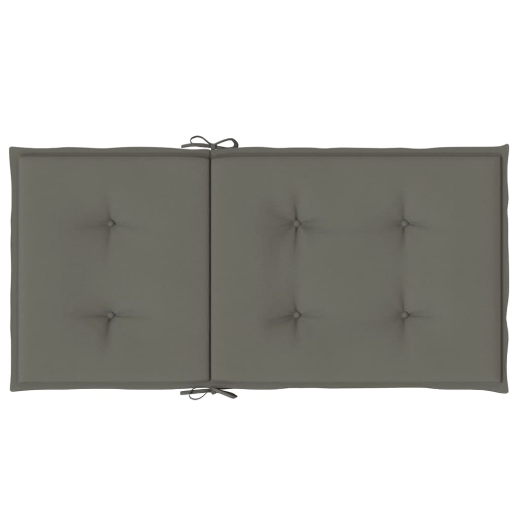 4 db melange sötétszürke szövet háttámlás székpárna 100x50x4 cm