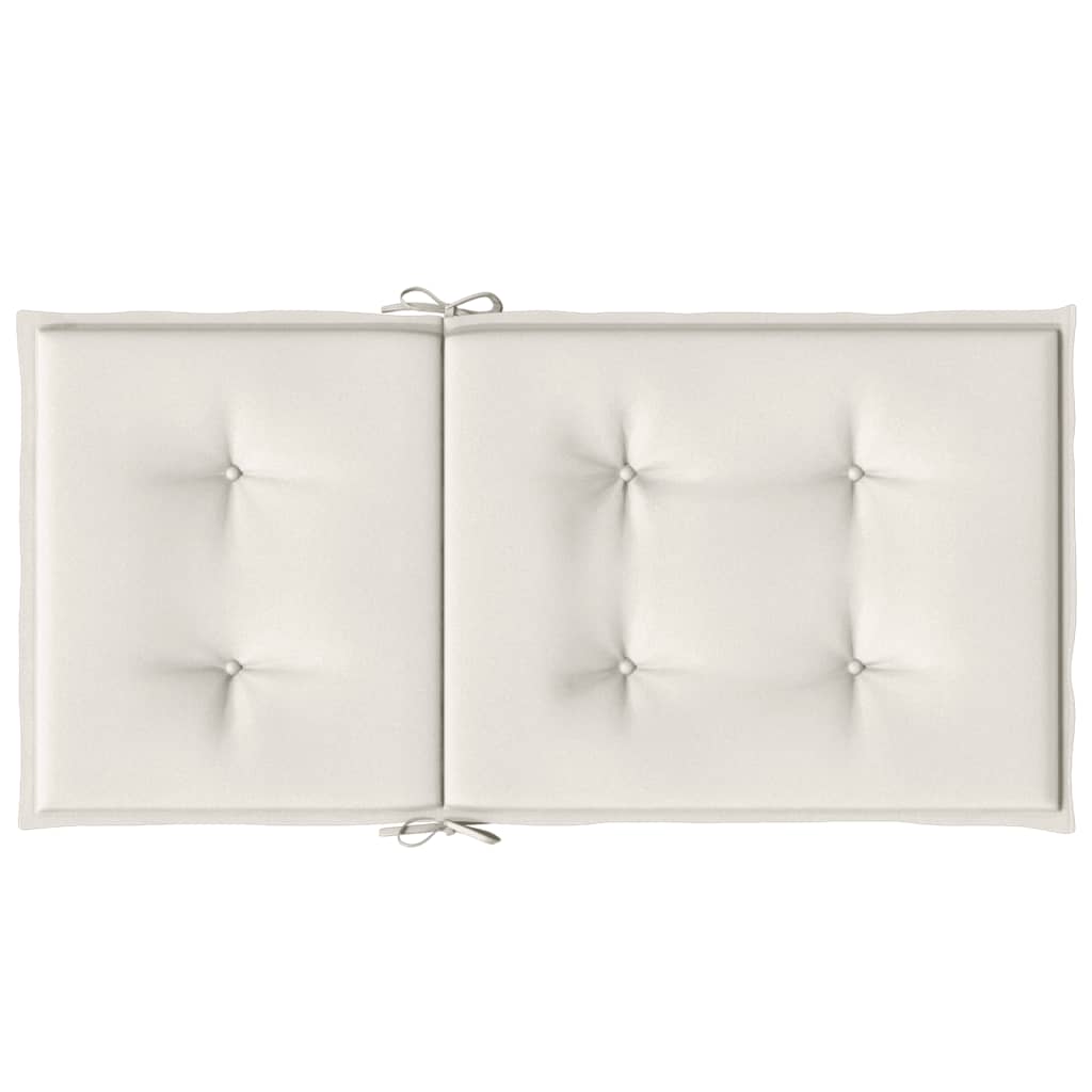 6 db melange krémszínű szövet háttámlás székpárna 100x50x4 cm