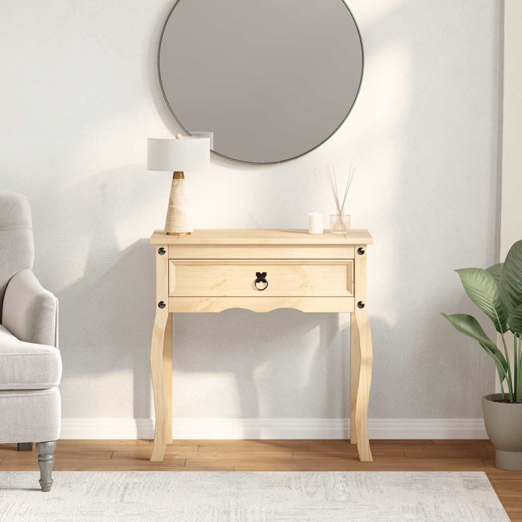 Corona tömör fenyőfa konzolasztal 73 x 35 x 73 cm