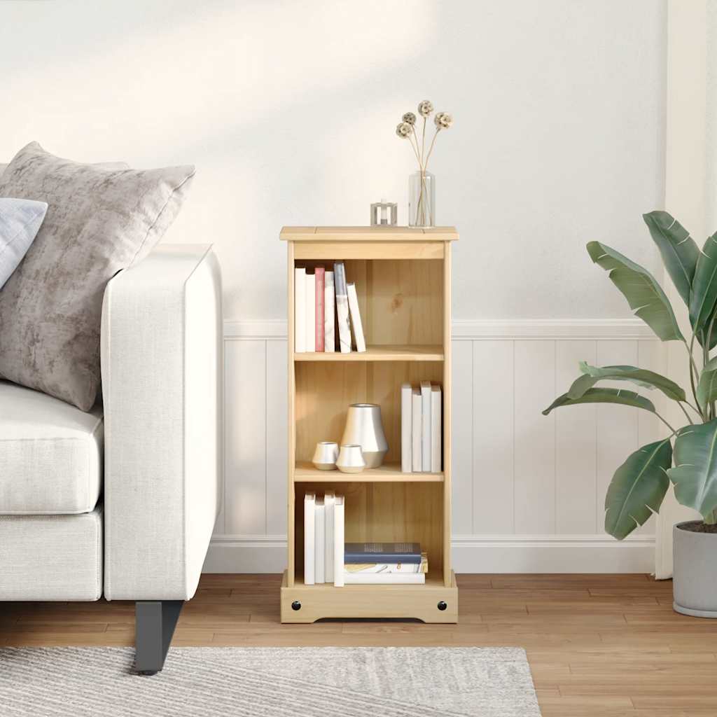 Corona tömör fenyőfa könyvszekrény 46 x 29 x 100 cm