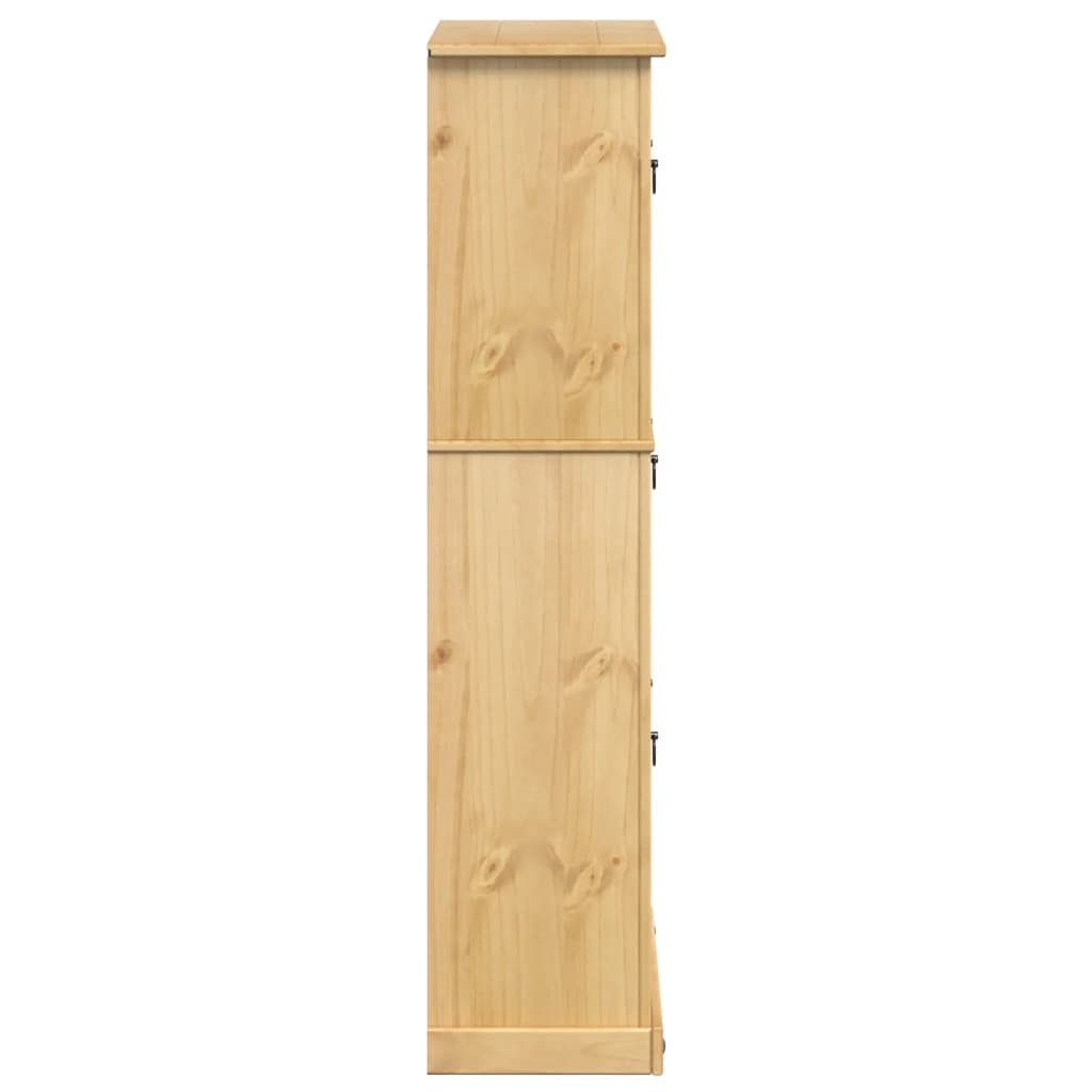 Corona tömör fenyőfa cipőszekrény 99x32x138 cm