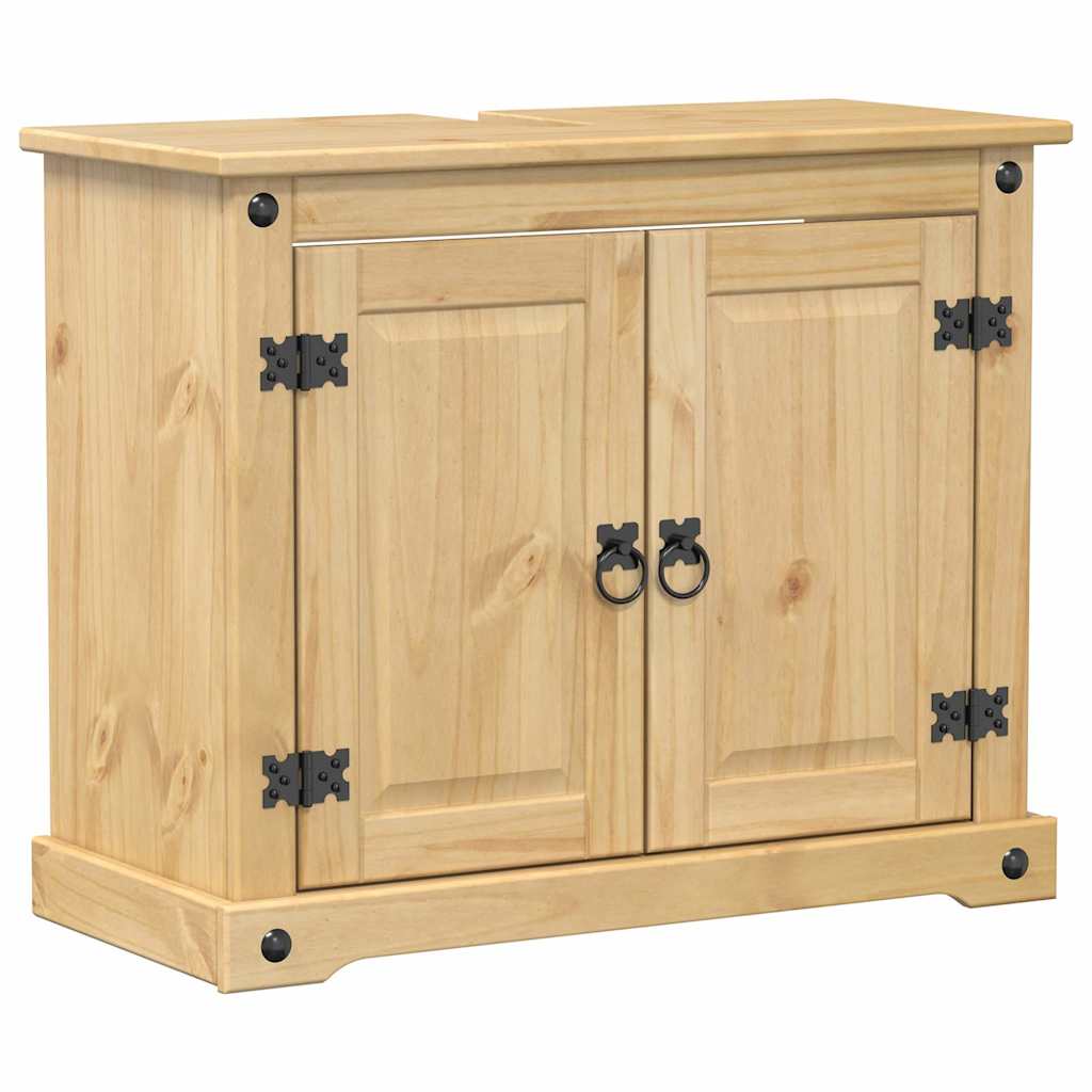 Corona tömör fenyőfa fürdőszobai mosdószekrény 73 x 33 x 60 cm