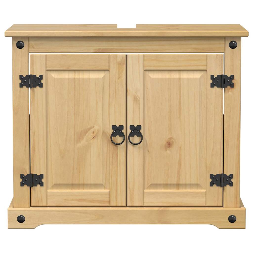 Corona tömör fenyőfa fürdőszobai mosdószekrény 73 x 33 x 60 cm