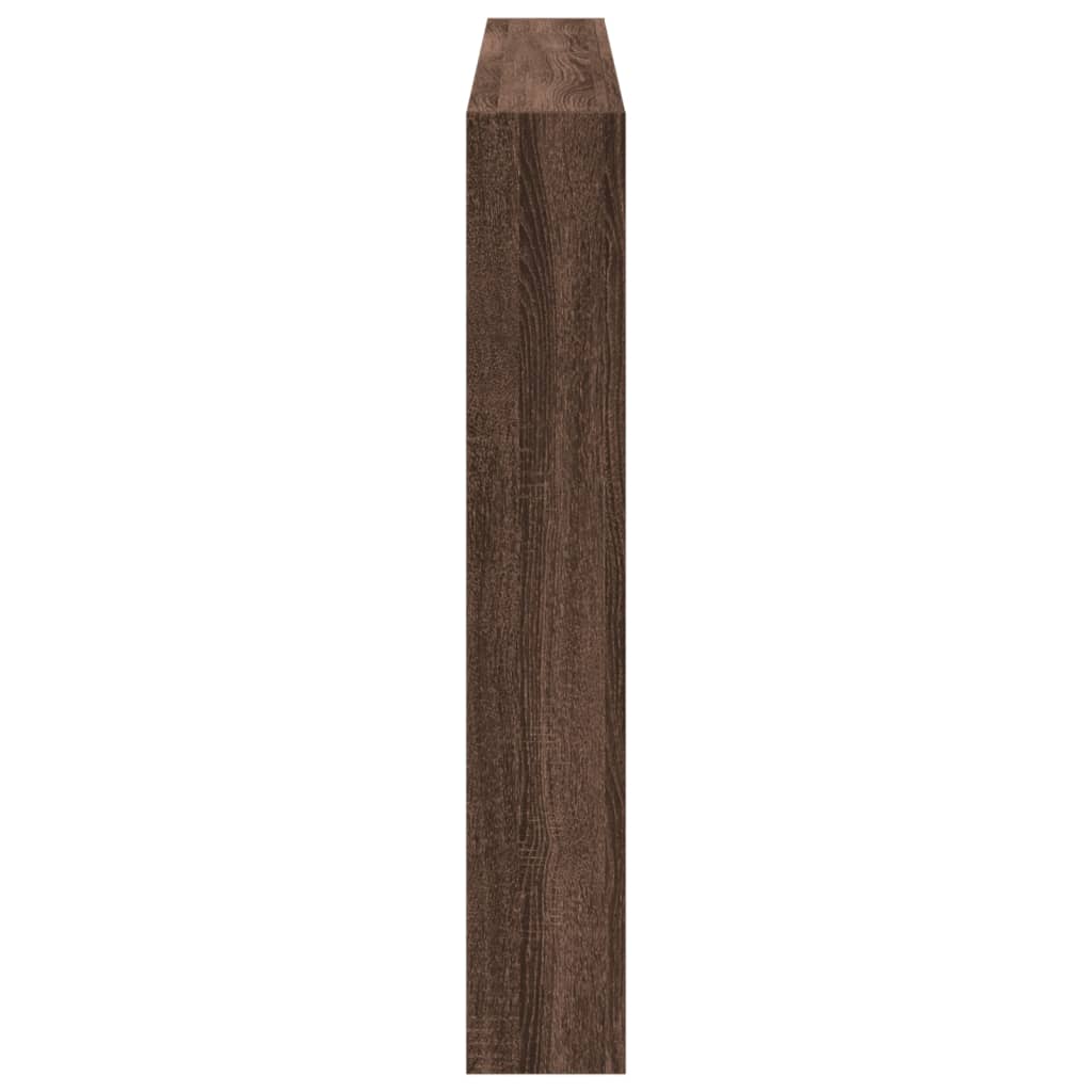 barna tölgy színű áthidalószekrény LED-ekkel 160 x 17 x 102 cm