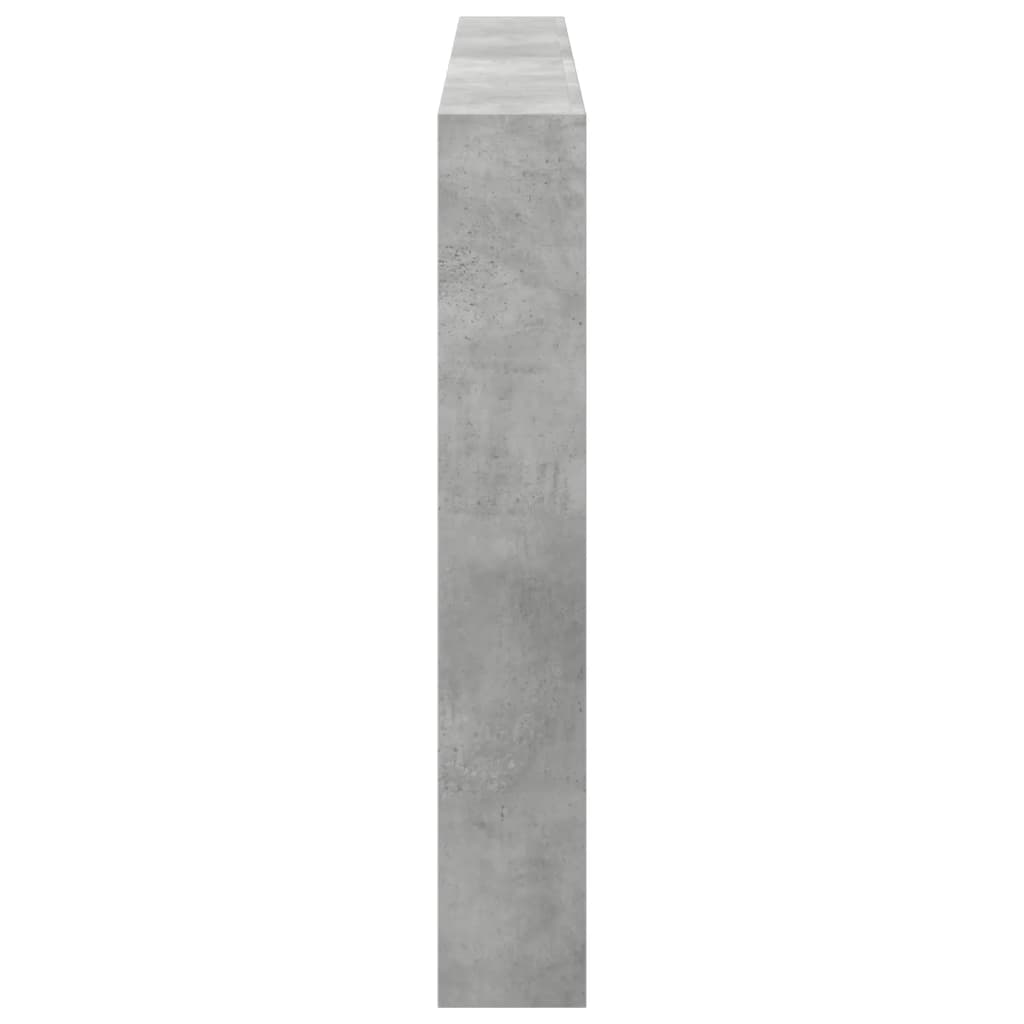 betonszürke áthidalószekrény LED-világítással 180 x 17 x 102 cm