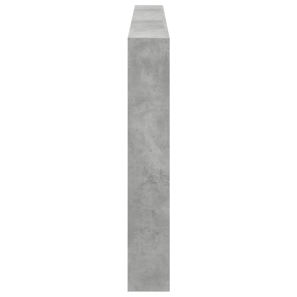 betonszürke áthidalószekrény LED-világítással 220 x 17 x 102 cm