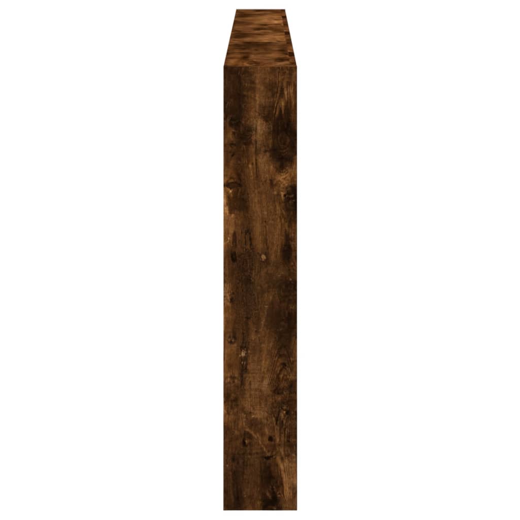 füstös tölgy színű áthidalószekrény LED-ekkel 220x17x102 cm