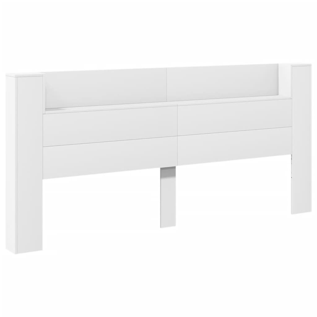 fehér áthidalószekrény LED-világítással 220 x 16,5 x 103,5 cm