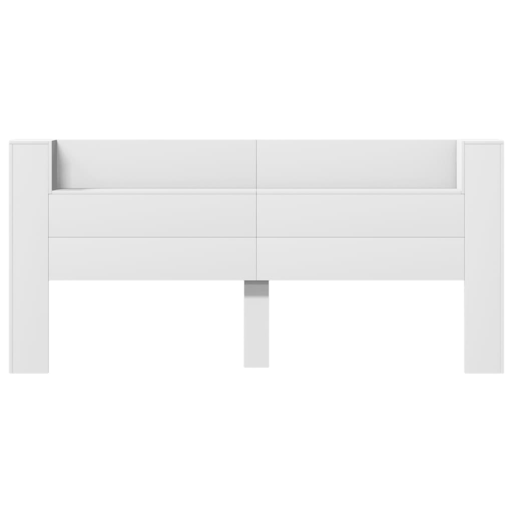 fehér áthidalószekrény LED-világítással 220 x 16,5 x 103,5 cm