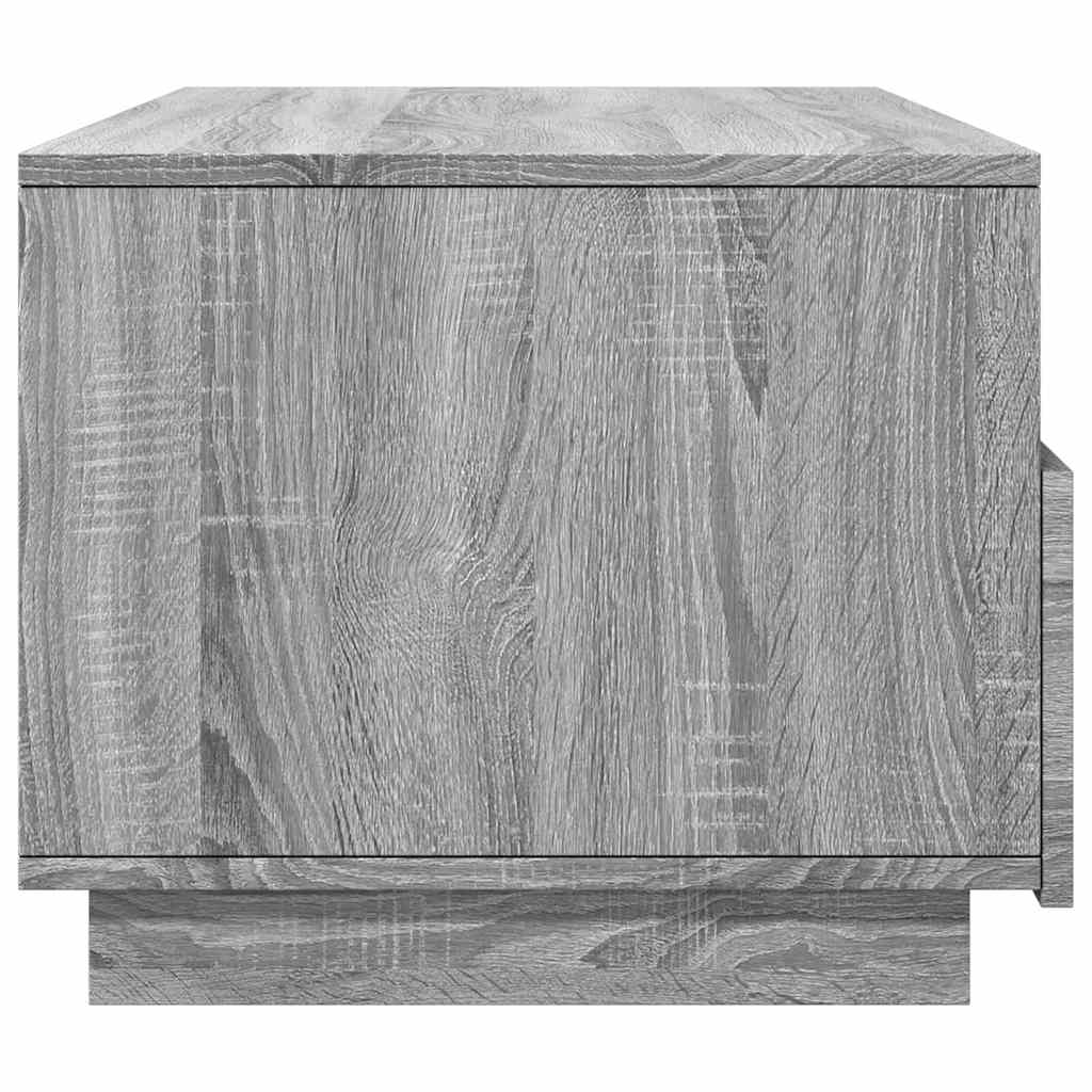 szürke sonoma színű dohányzóasztal LED-lámpákkal 90x49x40 cm