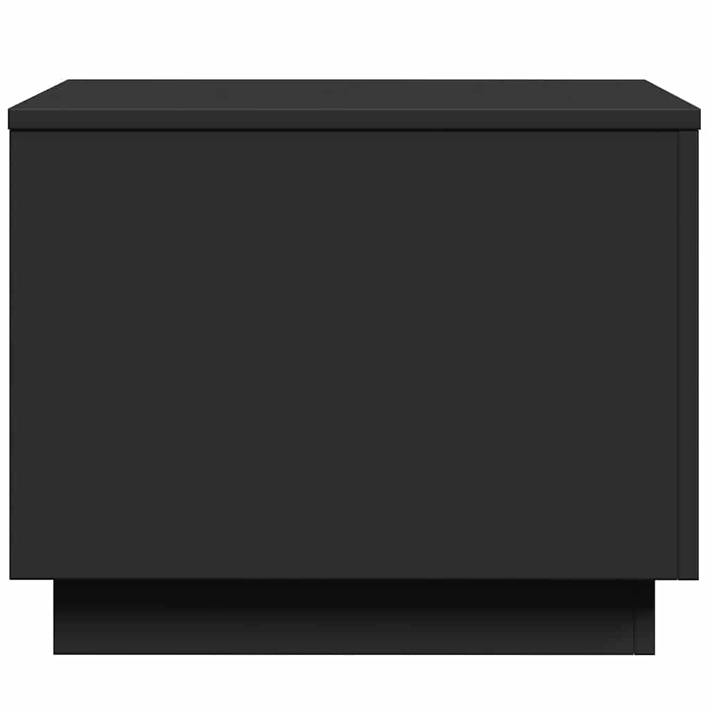 fekete dohányzóasztal LED-lámpákkal 50 x 50 x 40 cm