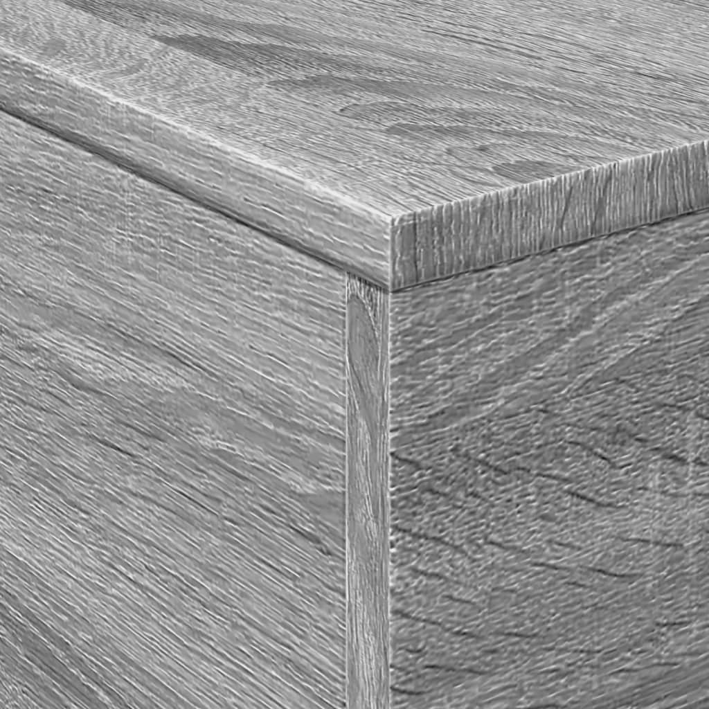 szürke sonoma színű dohányzóasztal LED-lámpákkal 50x50x40 cm