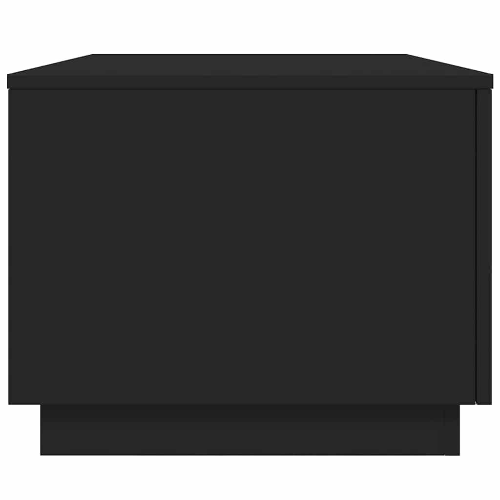 fekete dohányzóasztal LED-lámpákkal 90x50x40 cm