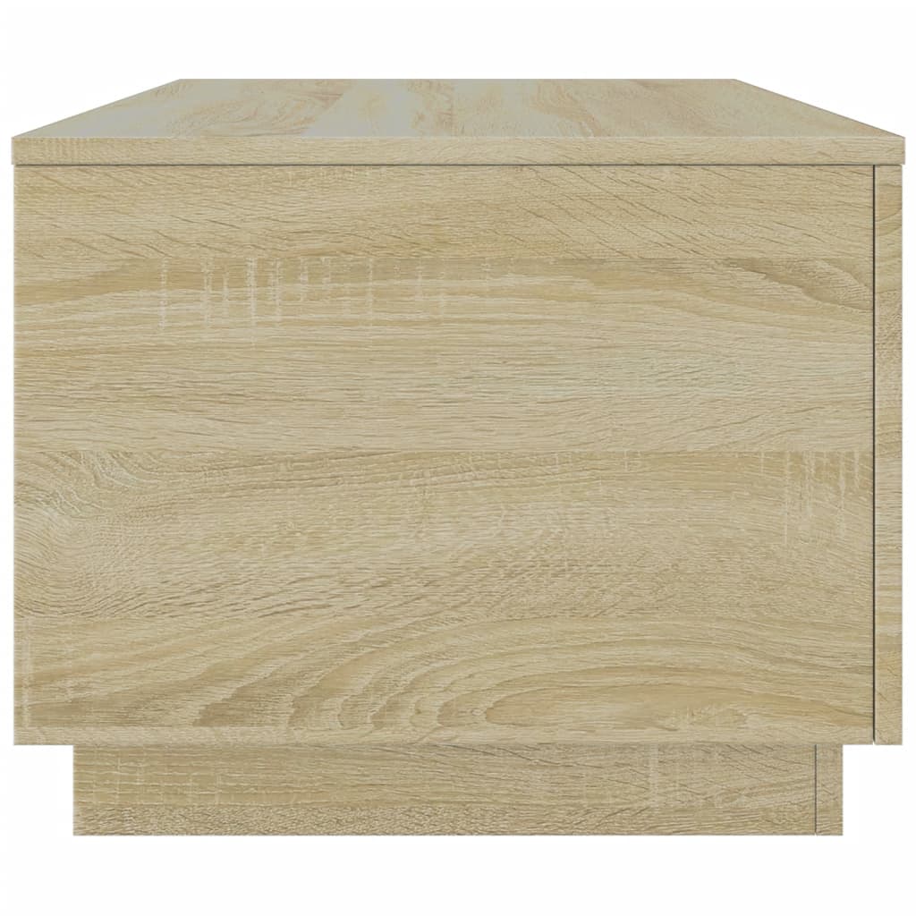 sonoma tölgy színű dohányzóasztal LED-lámpákkal 90x50x40 cm