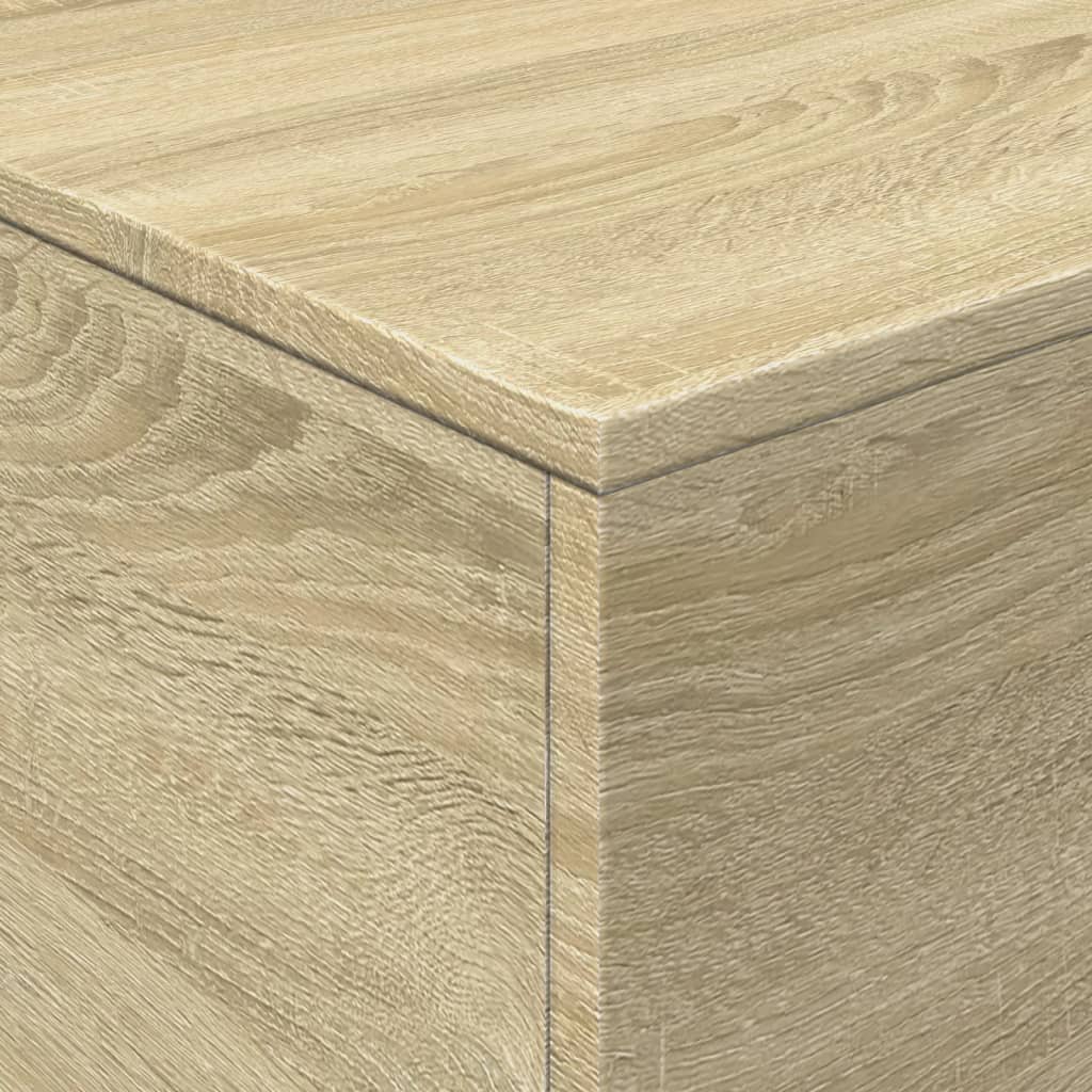 sonoma tölgy színű dohányzóasztal LED-lámpákkal 90x50x40 cm