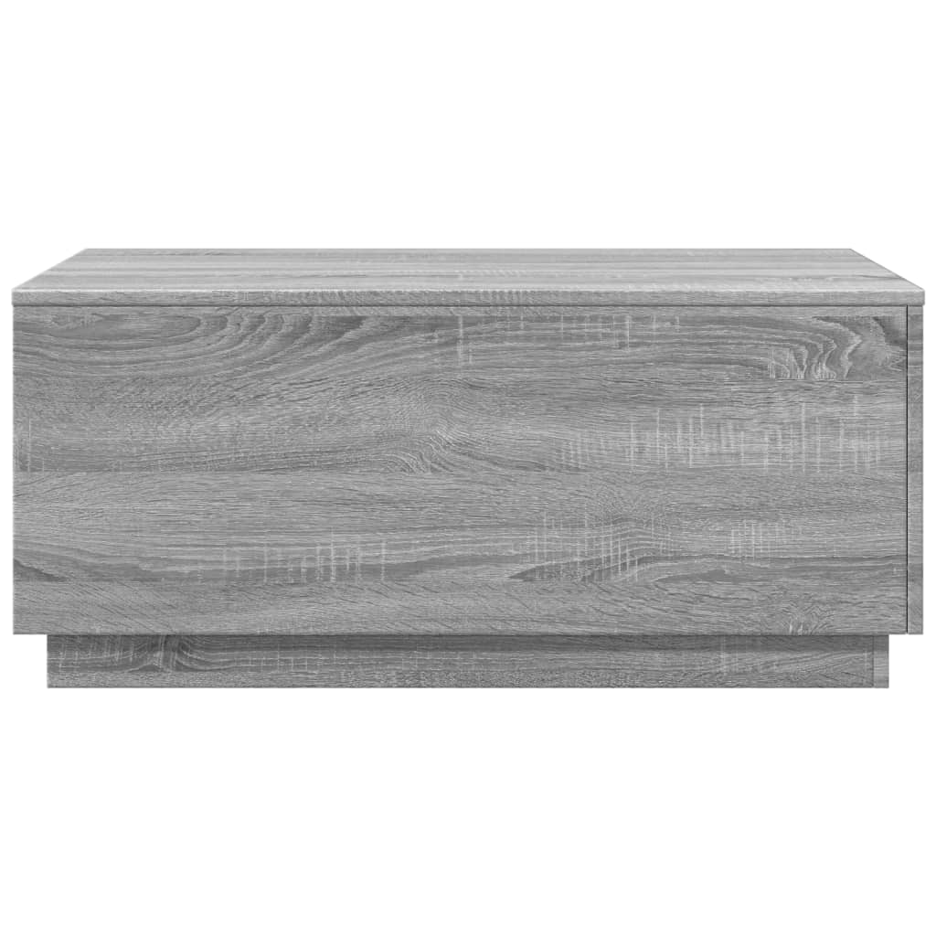szürke sonoma színű dohányzóasztal LED-lámpákkal 90x50x40 cm