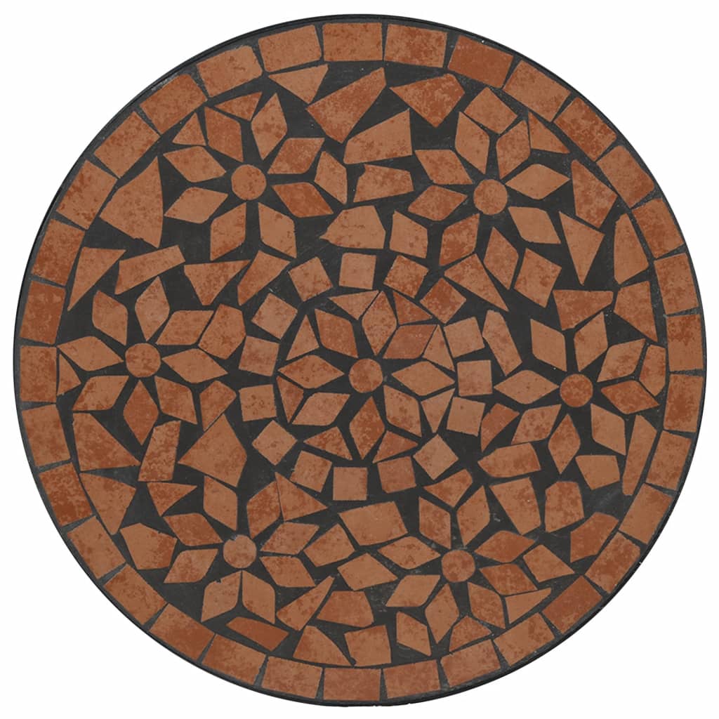 terrakotta kerámia mozaikos bisztróasztal Ø50 x 70 cm