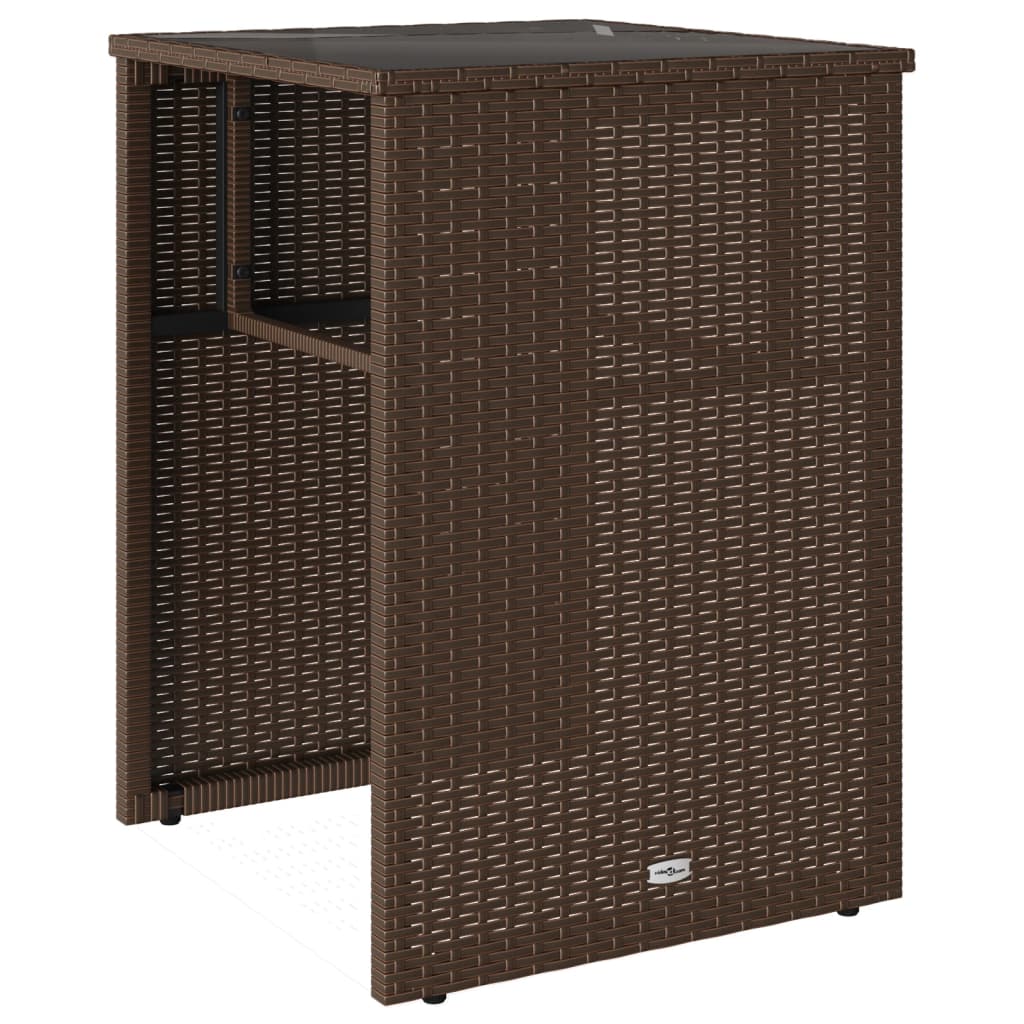 3 részes barna polyrattan bisztrógarnitúra párnákkal