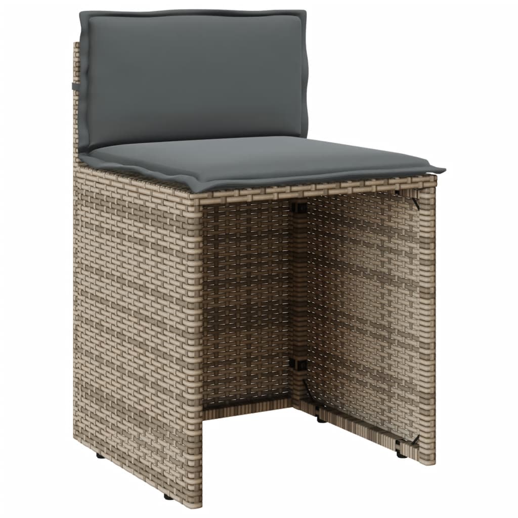 3 részes szürke polyrattan bisztrógarnitúra párnákkal