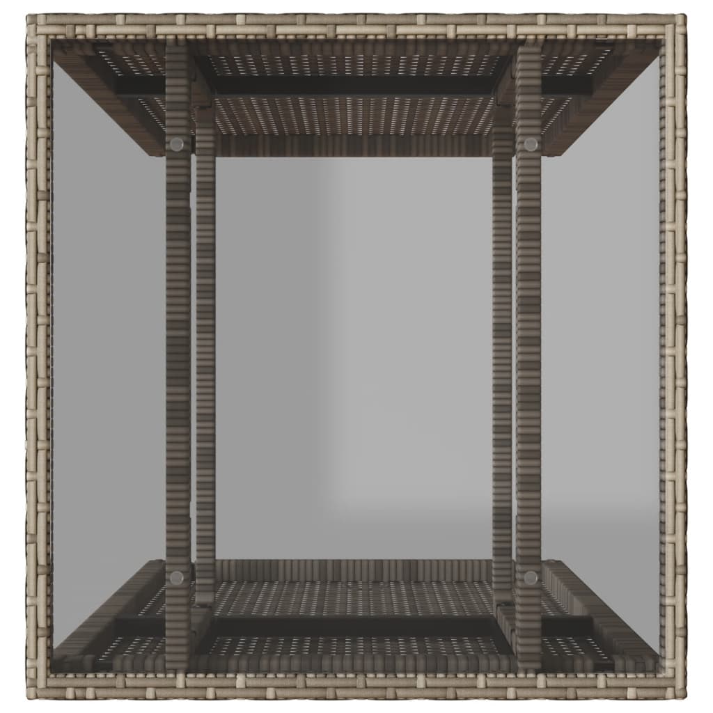 3 részes szürke polyrattan bisztrógarnitúra párnákkal