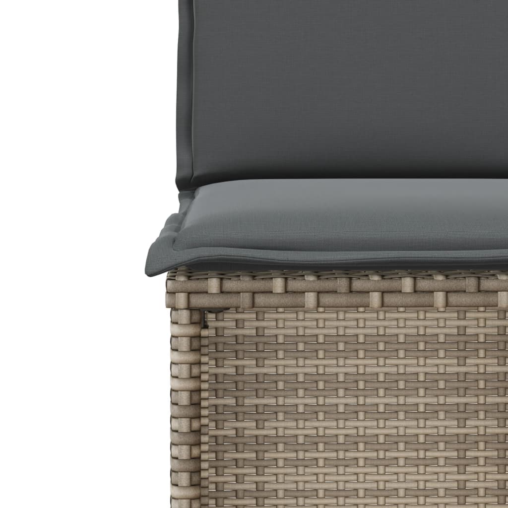 3 részes szürke polyrattan bisztrógarnitúra párnákkal