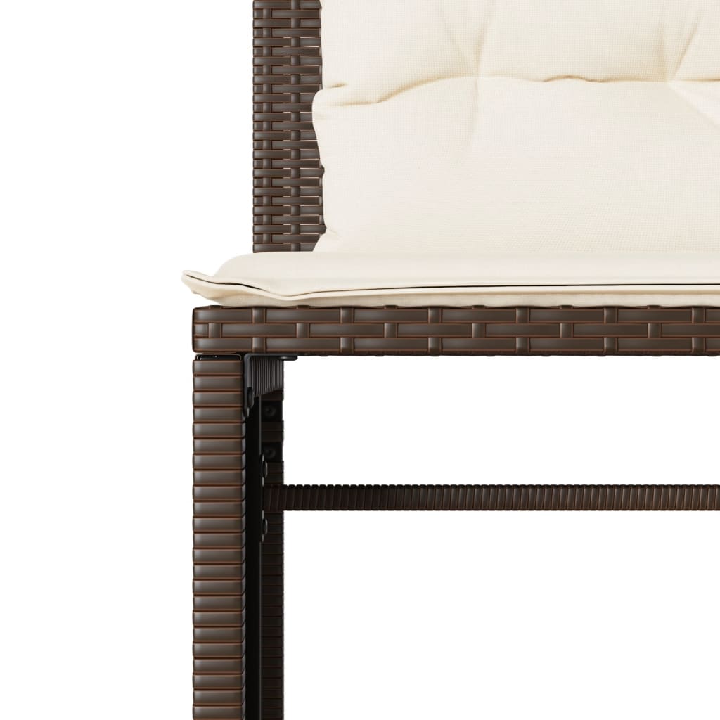 4 részes barna polyrattan kerti ülőgarnitúra párnákkal