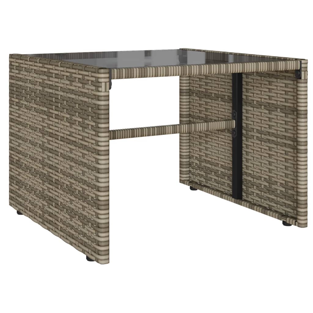 4 részes szürke polyrattan kerti ülőgarnitúra párnákkal