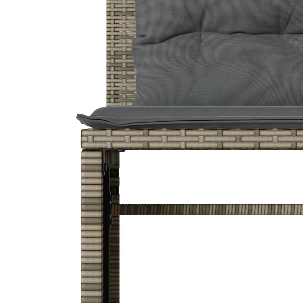 4 részes szürke polyrattan kerti ülőgarnitúra párnákkal
