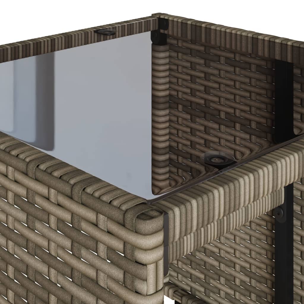 4 részes szürke polyrattan kerti ülőgarnitúra párnákkal
