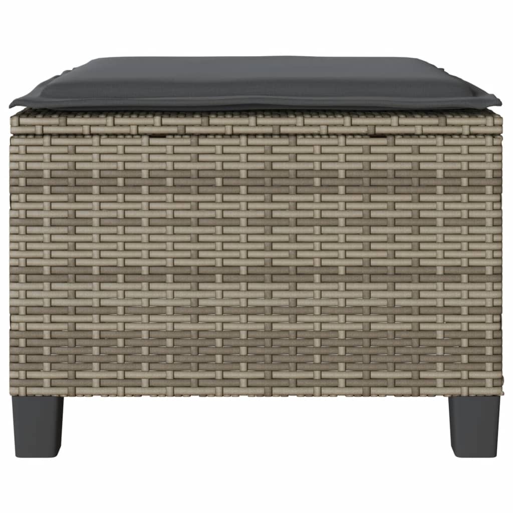 3 részes szürke polyrattan bisztrógarnitúra párnákkal