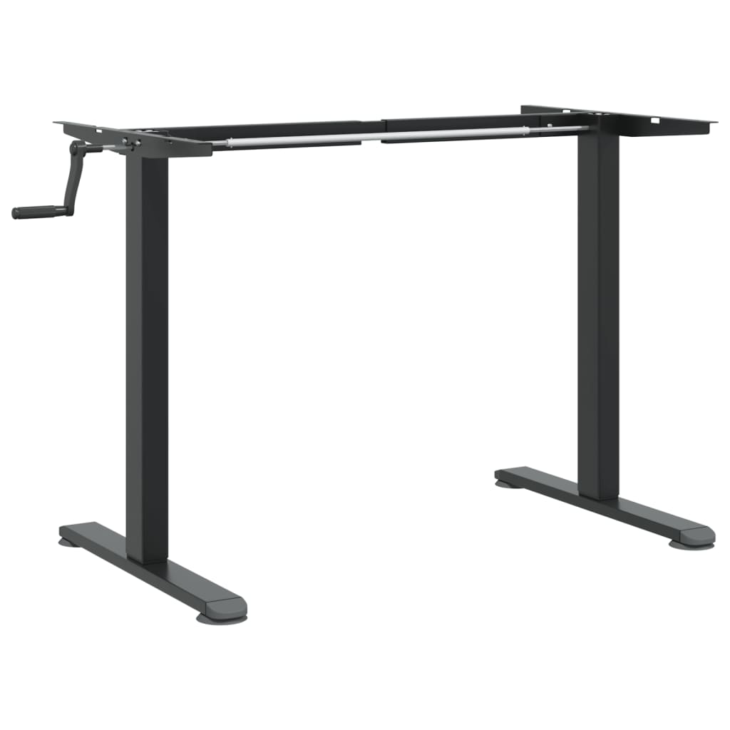 fekete acél állóasztalváz (94-135) x 60 x (70-114) cm