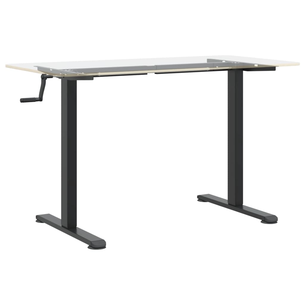 fekete acél állóasztalváz (94-135) x 60 x (70-114) cm